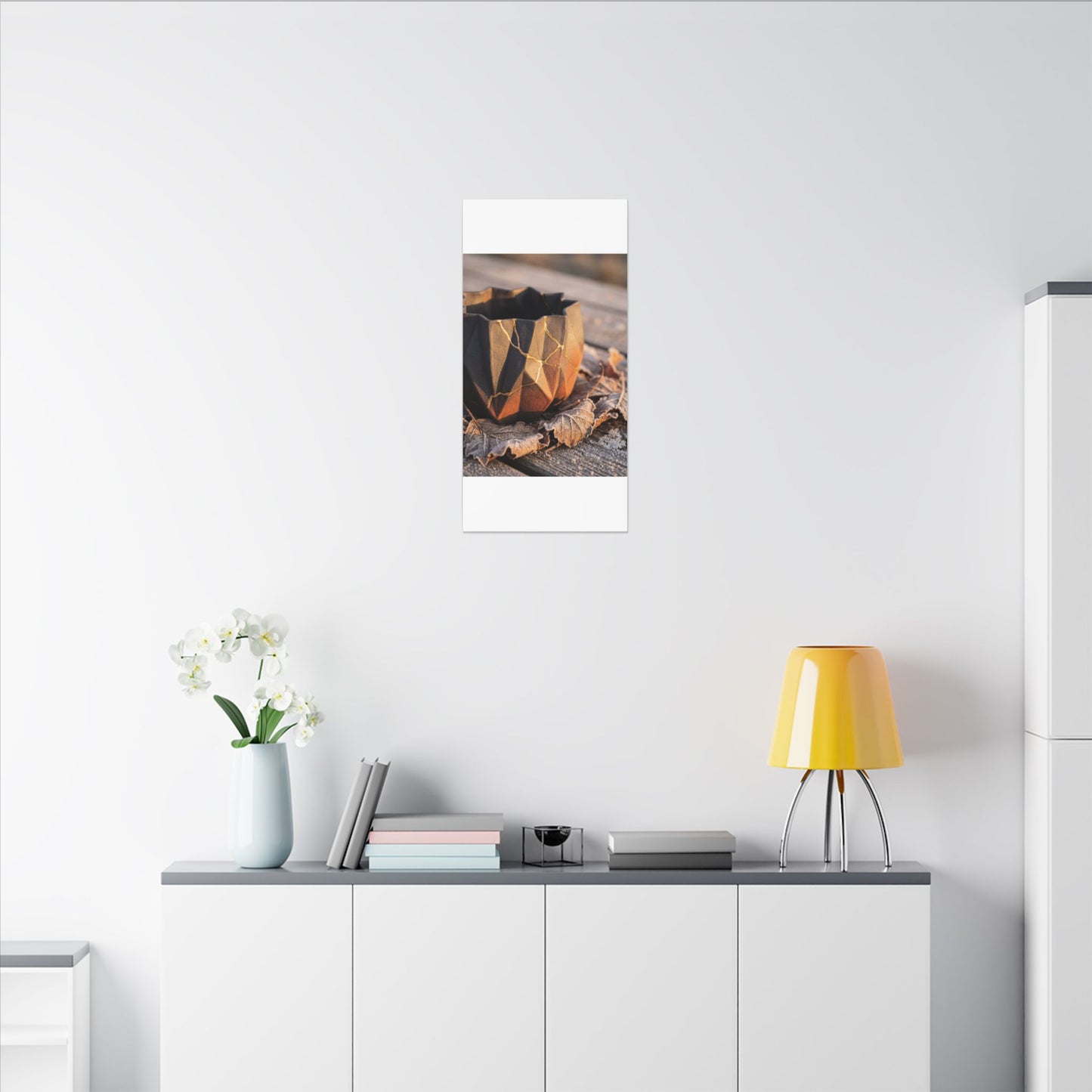 Paper Fold Gold Repair Canvas Art | Philosophical Kintsugi Art