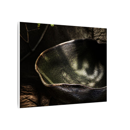 Sophisticated Ceramic Bowl Canvas Art - Dark Texture Dark Japandi