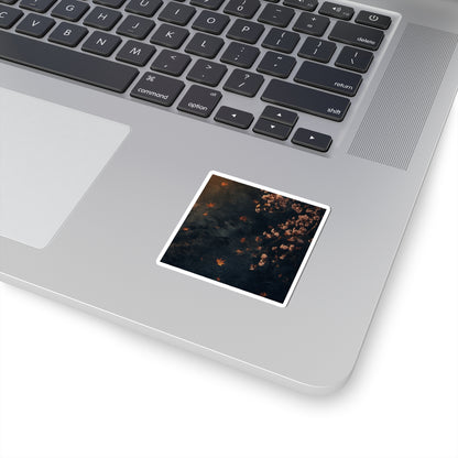 Golden Hour Cherry Blossom Sticker - Dark Japandi Kanso