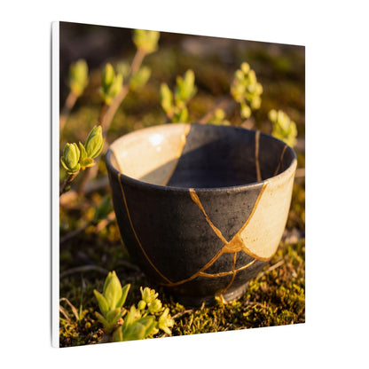 Seijaku Broken Pottery Canvas Art - Kintsugi Gold Repair