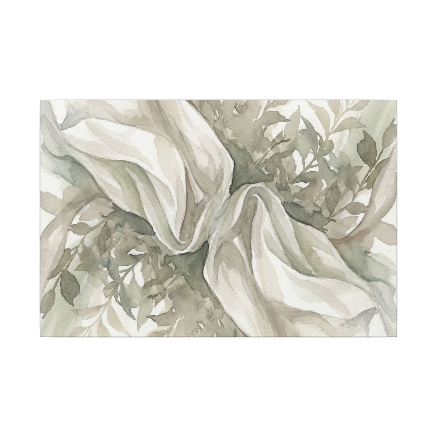 Summer Silk Drape Watercolor Canvas Art | Cozy Decor