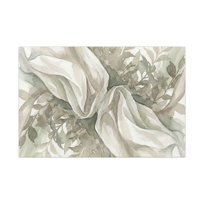Summer Silk Drape Watercolor Canvas Art | Cozy Decor