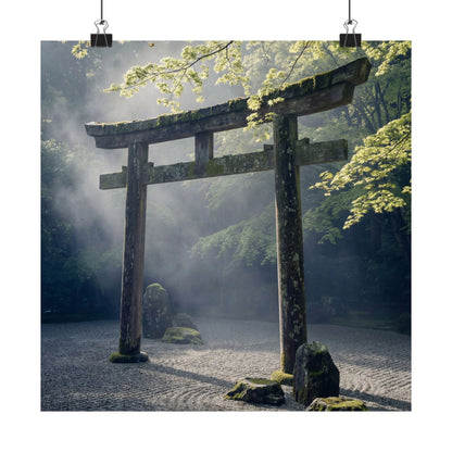 Tranquil Torii Gate Wall Art Print - Karesansui Zen Art Print