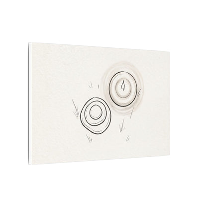 River Stones Canvas Art | Winter Japandi Minimal Line Art