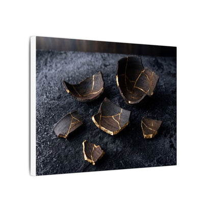 Winter Broken Pottery Shadow Zen Canvas Art | Bold Decor