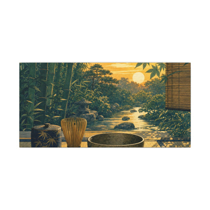 Ma Tea Ceremony Canvas Art - Zen Ukiyo E Inspired
