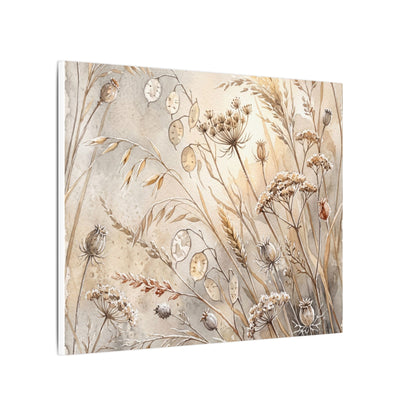 Winter Dried Flowers Watercolor Canvas Art | Warm Decor