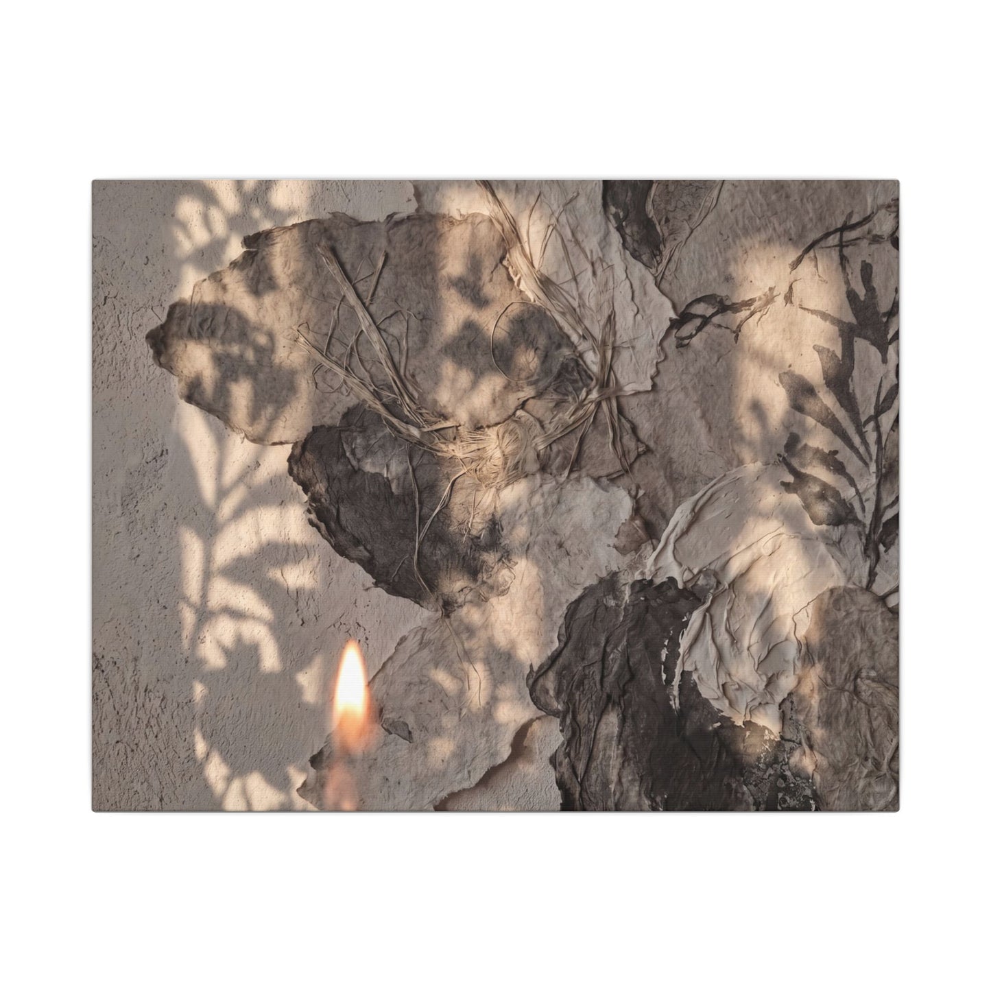 Shadow Play Summer Canvas Art | Japandi Elegant Design Art Print