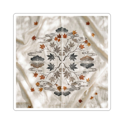 Silk Drape Sticker | Autumn Japandi Japanese Pattern Art