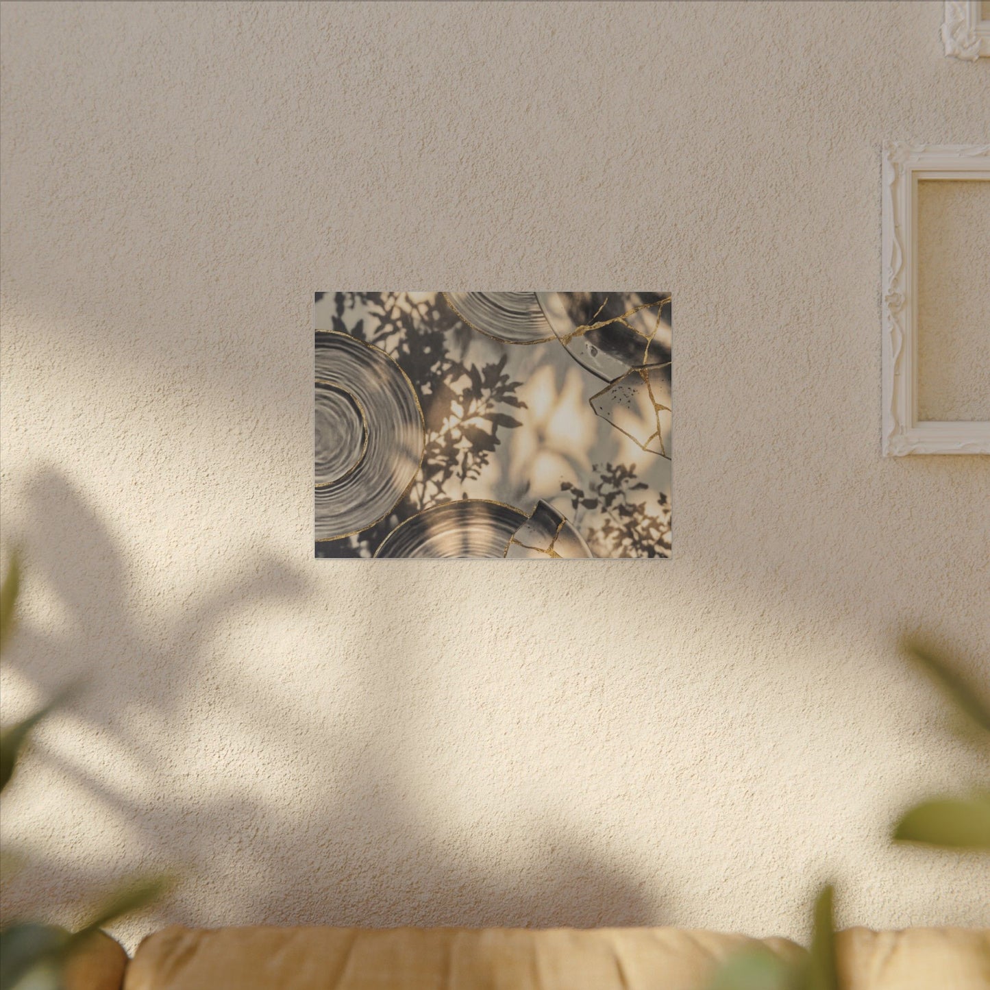 Healing Water Ripple Canvas Art - Gold Vein Kintsugi