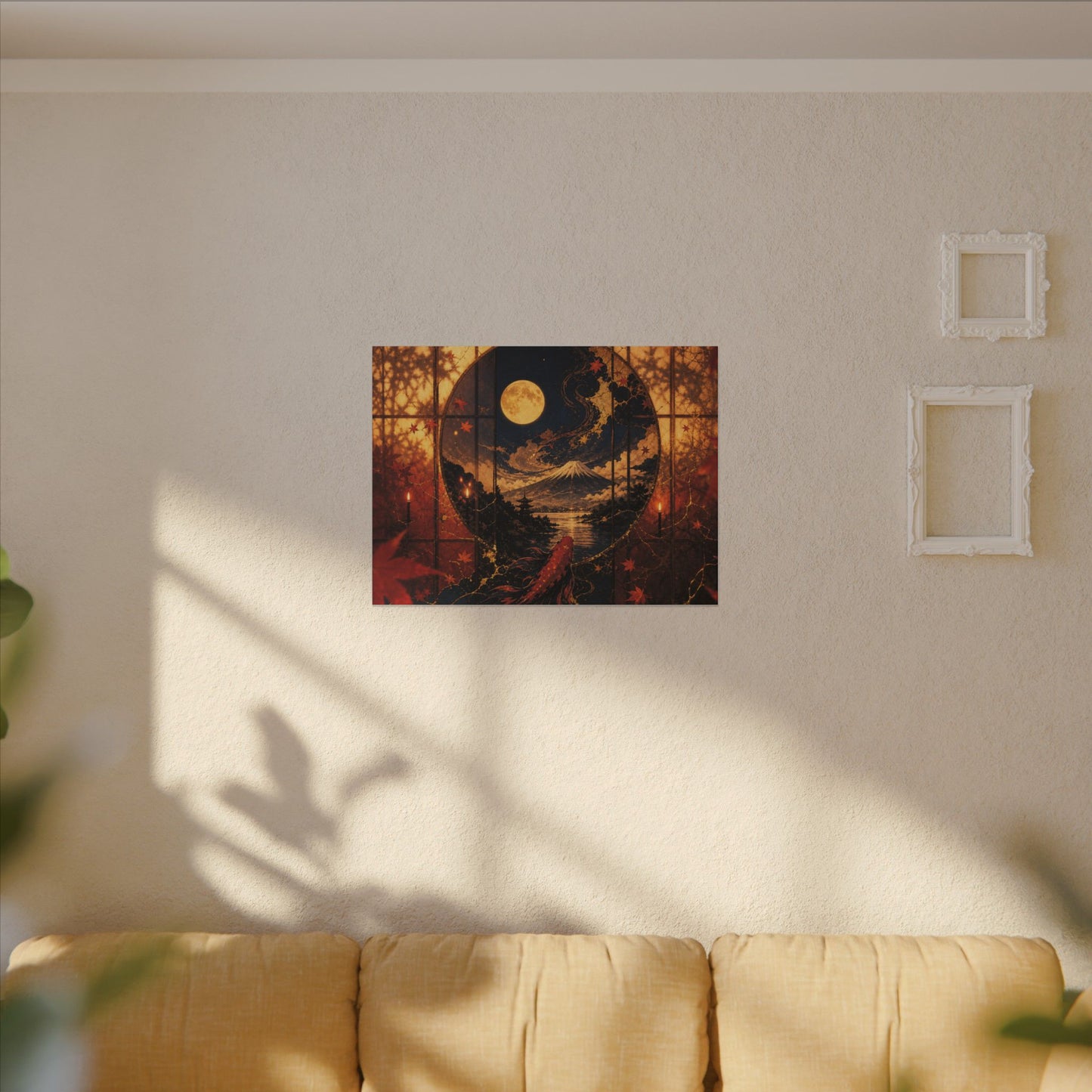 Beautiful Shoji Screen Canvas Art - Gold Vein Kintsugi