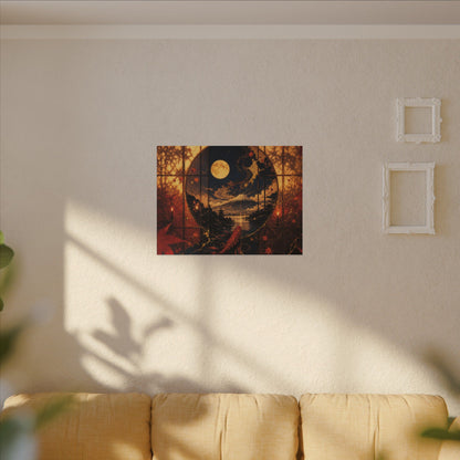 Beautiful Shoji Screen Canvas Art - Gold Vein Kintsugi