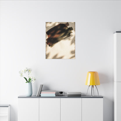 Ink Brushstroke Canvas Art | Summer Dark Japandi Moody Minimal Art
