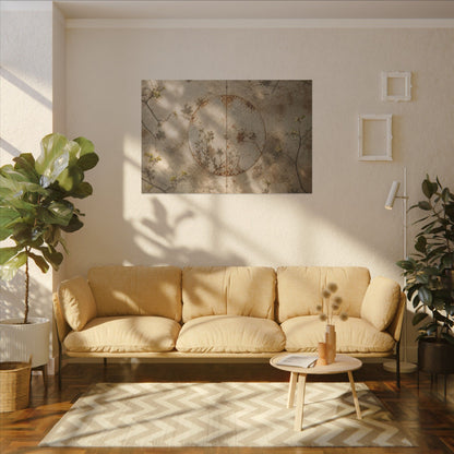 Japandi Rust Patina in Dappled | Japanese Pattern Canvas Art