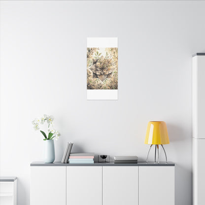 Warm Paper Fold Canvas Art - Watercolor Japandi