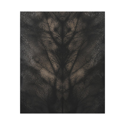 Seijaku Shadow Play Canvas Art - Dark Japandi Charcoal Ink