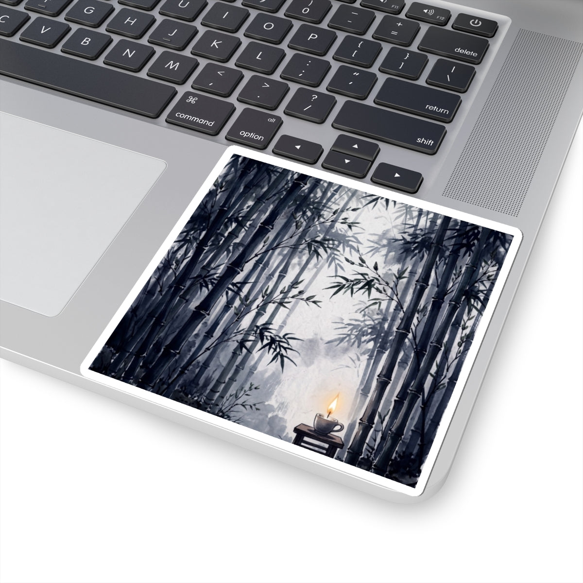 Candlelight Bamboo Grove Sticker - Zen Ma Art Print