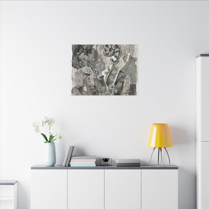 Japandi Fern Unfurling in Overcast | Texture Canvas Art