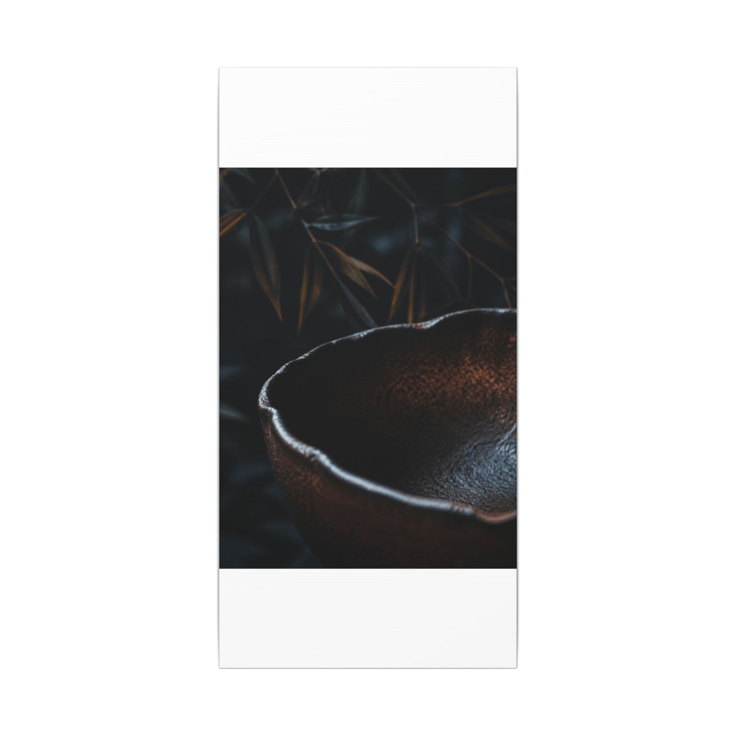 Luxurious Ceramic Bowl Canvas Art - Shadow Zen Dark Japandi