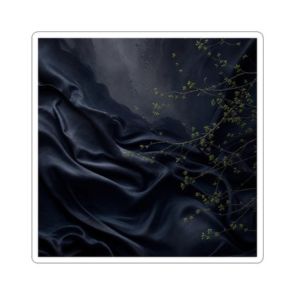 Silk Drape Sticker | Spring Dark Japandi Moody Minimal Art