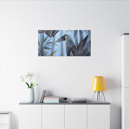 Paper Fold Canvas Art | Summer Kintsugi Crackle Gold Art