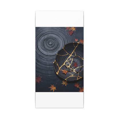 Philosophical Water Ripple Canvas Art - Gold Repair Kintsugi