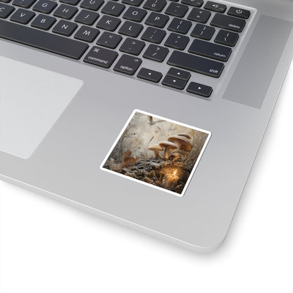 Wild Mushrooms Texture Sticker | Neutral Japandi Art