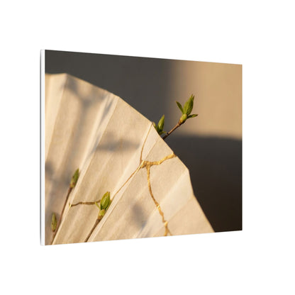 Paper Fold Gold Vein Canvas Art | Healing Kintsugi Art