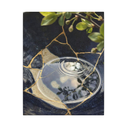 Water Ripple Spring Canvas Art | Kintsugi Beautiful Design