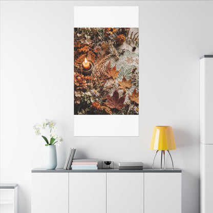Candlelight Dried Flowers Canvas Art - Japandi Seijaku