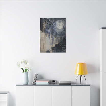 Winter Wisteria Texture Canvas Art | Elegant Decor