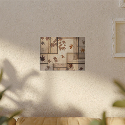 Shoji Screen Japanese Pattern Canvas Art | Neutral Japandi Art