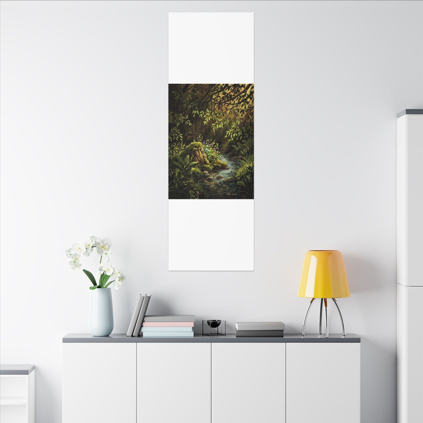 Tea Ceremony Spring Canvas Art | Kintsugi Philosophical Design