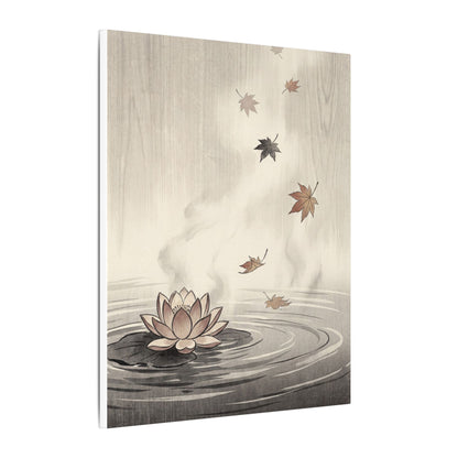 Lotus Flower Canvas Art | Autumn Zen Ukiyo E Inspired Art