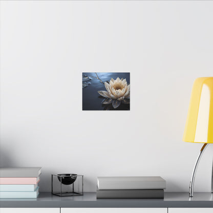 Beautiful Lotus Flower Canvas Art - Gold Vein Kintsugi