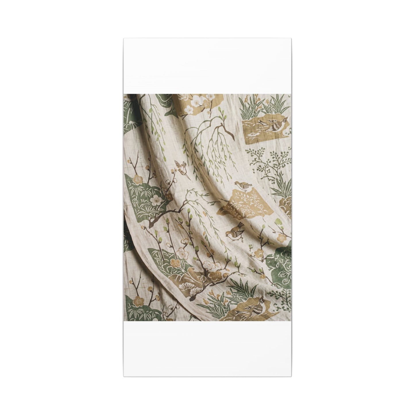 Silk Drape Canvas Art | Spring Japandi Japanese Pattern Art
