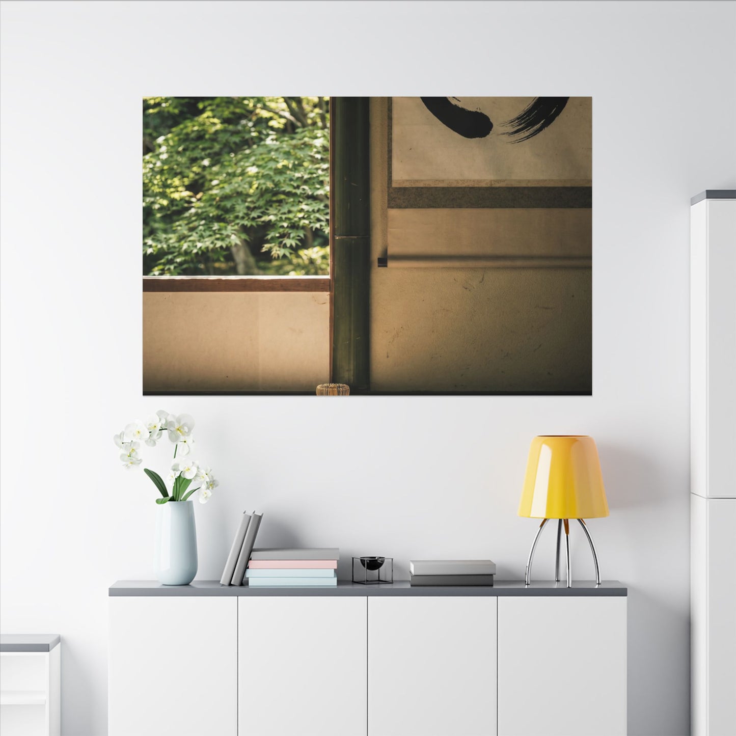 Tea Ceremony Enso Canvas Art | Serene Zen Art