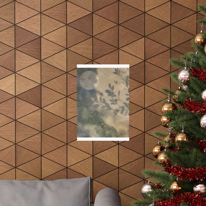 Winter Shadow Play Texture Wall Art Print | Cozy Decor