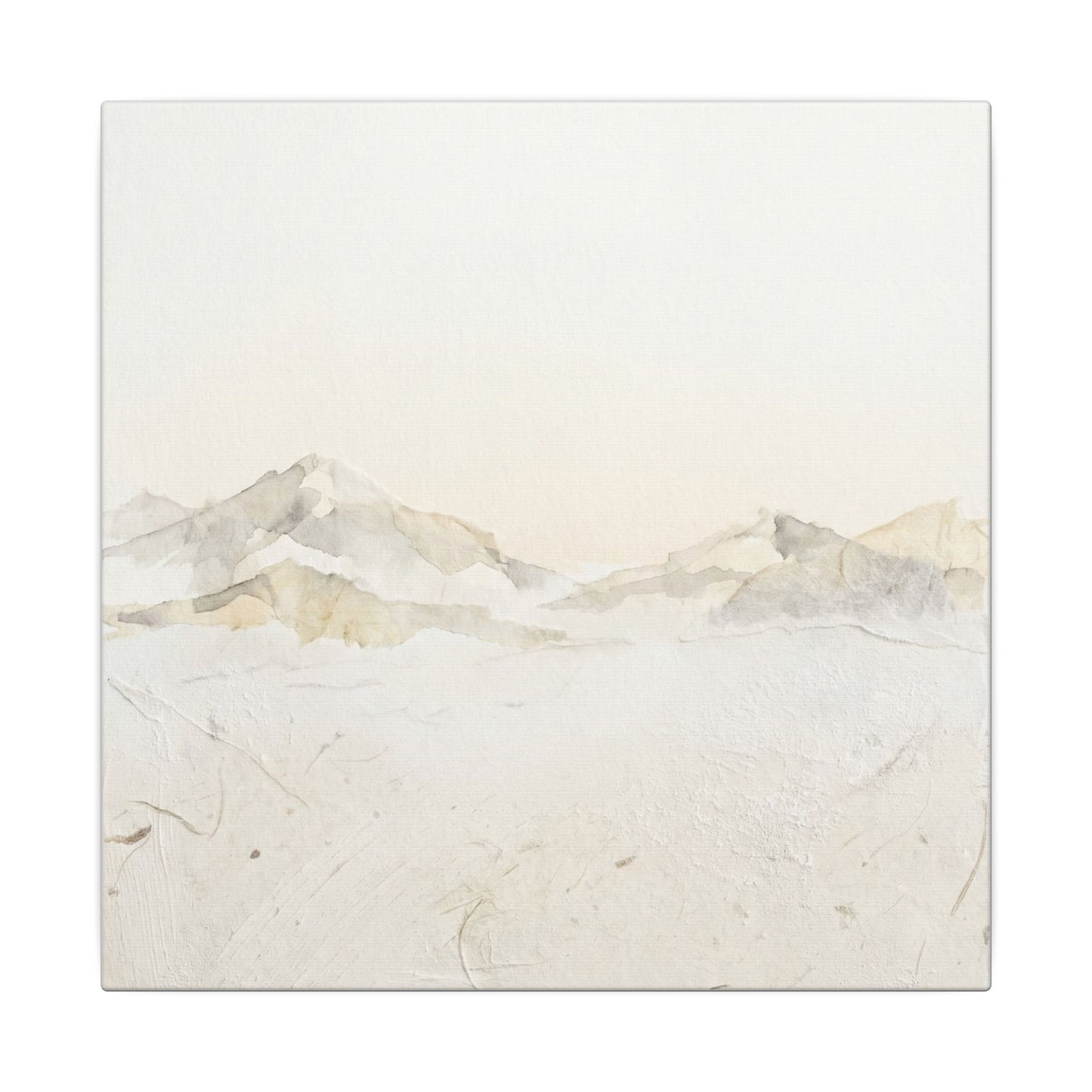 Mountain Mist Winter Canvas Art | Japandi Warm Design