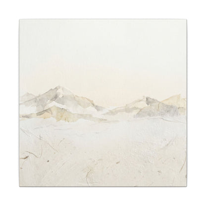Mountain Mist Winter Canvas Art | Japandi Warm Design