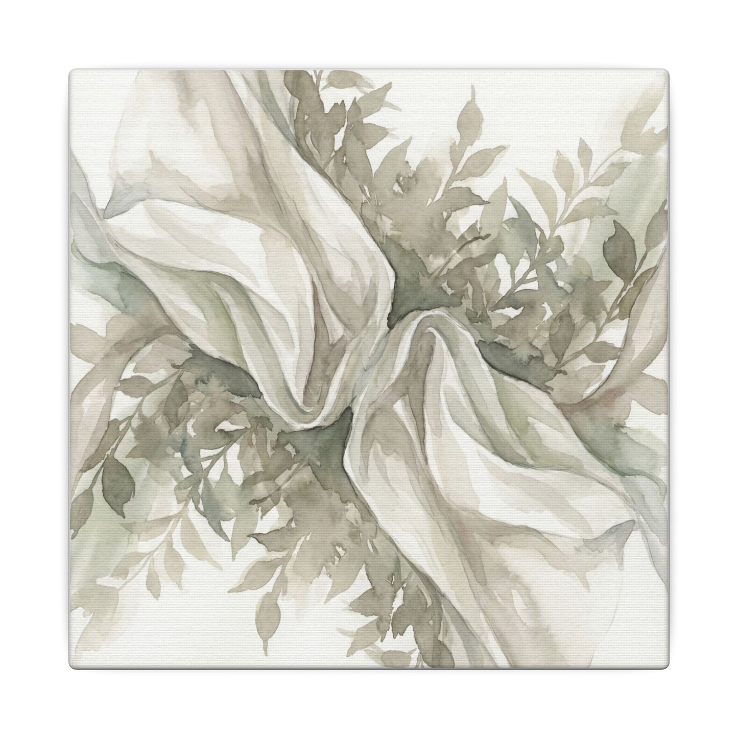 Summer Silk Drape Watercolor Canvas Art | Cozy Decor