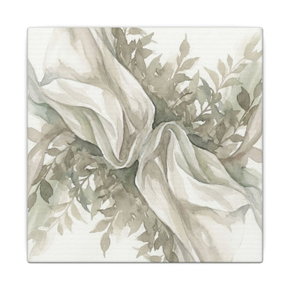Summer Silk Drape Watercolor Canvas Art | Cozy Decor