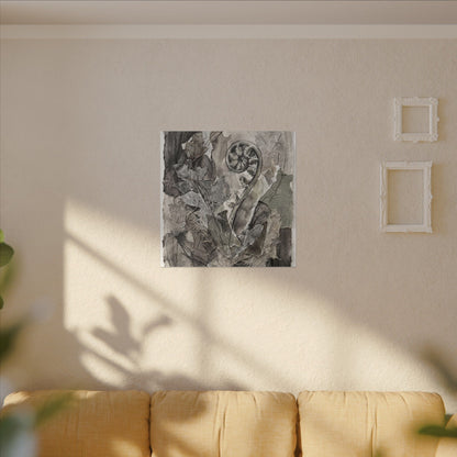 Japandi Fern Unfurling in Overcast | Texture Canvas Art