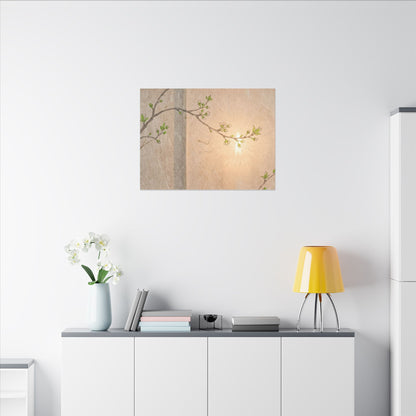 Shoji Screen Canvas Art | Spring Japandi Minimal Line Art