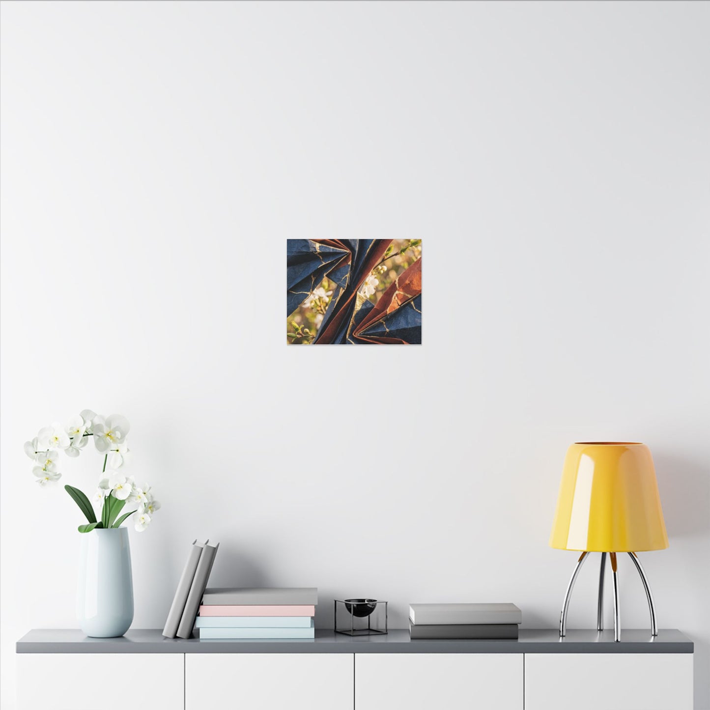 Golden Hour Paper Fold Canvas Art - Kintsugi Ma