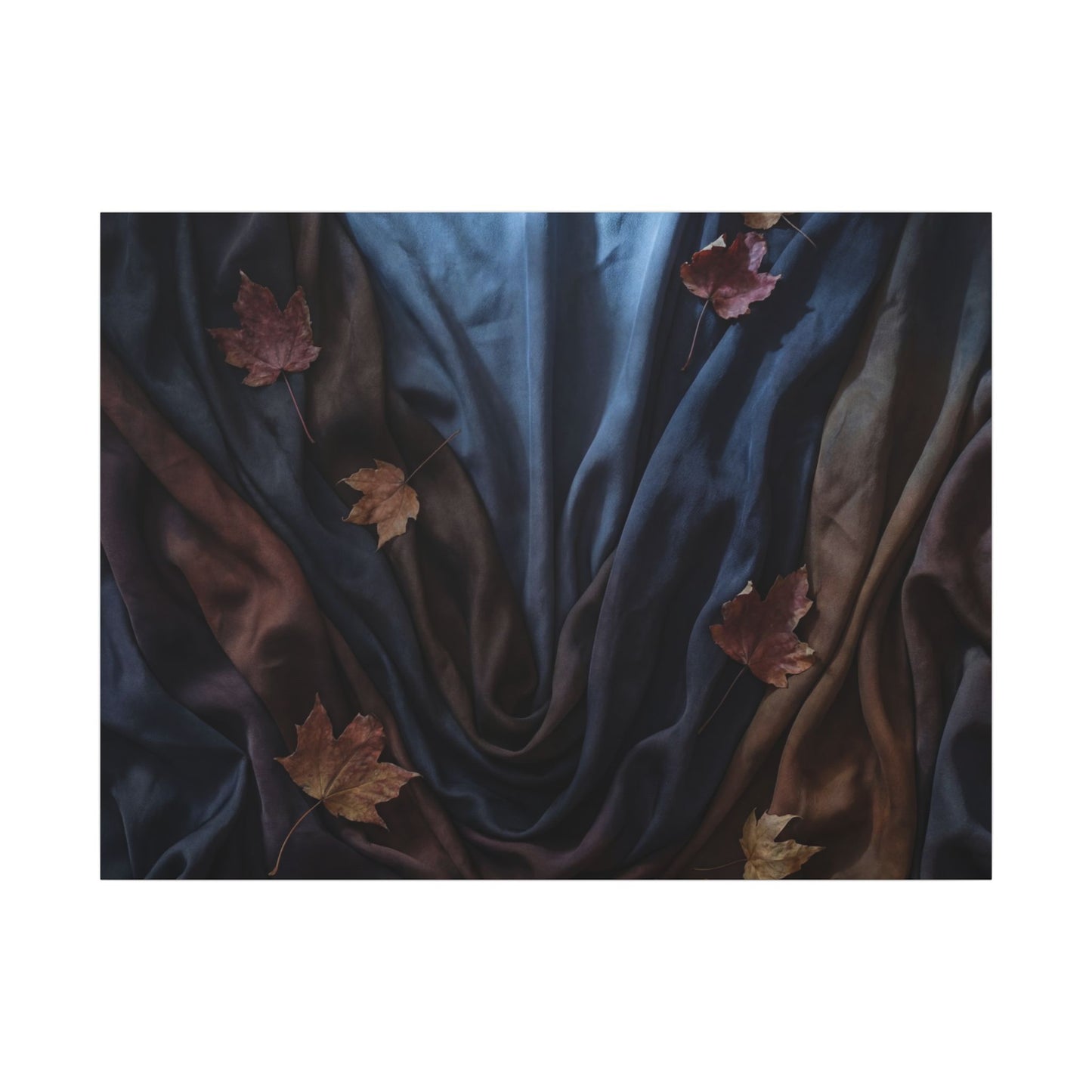 Silk Drape Canvas Art | Autumn Dark Japandi Moody Minimal Art Art Print