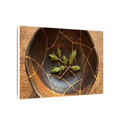 Ceramic Bowl Gold Repair Canvas Art | Resilient Kintsugi Art