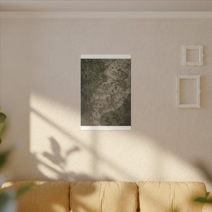 Neutral Shadow Play Canvas Art - Japanese Pattern Japandi