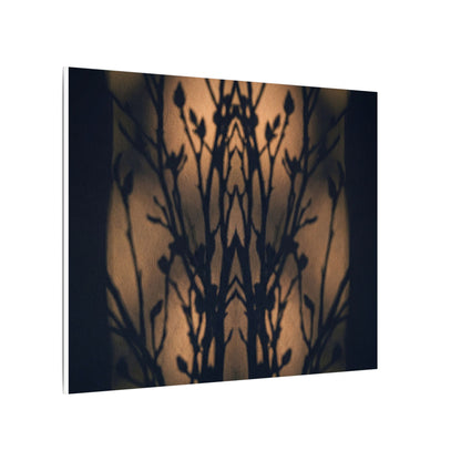 Dark Japandi Shadow Play in Golden Hour | Shadow Zen Canvas Art