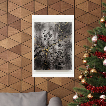 Cherry Blossom Summer Wall Art Print | Kintsugi Beautiful Design